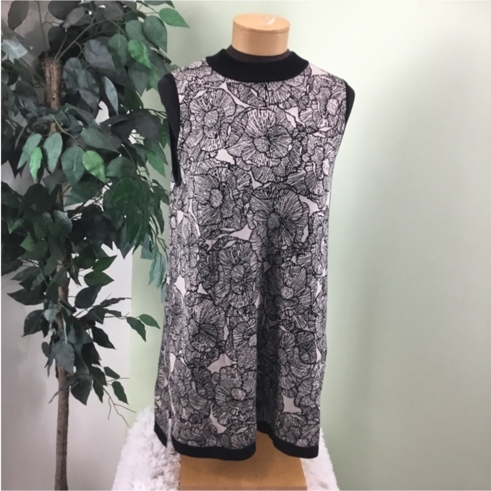 Ann Klein floral sleeveless tunic or mini dress Woman’s size Large